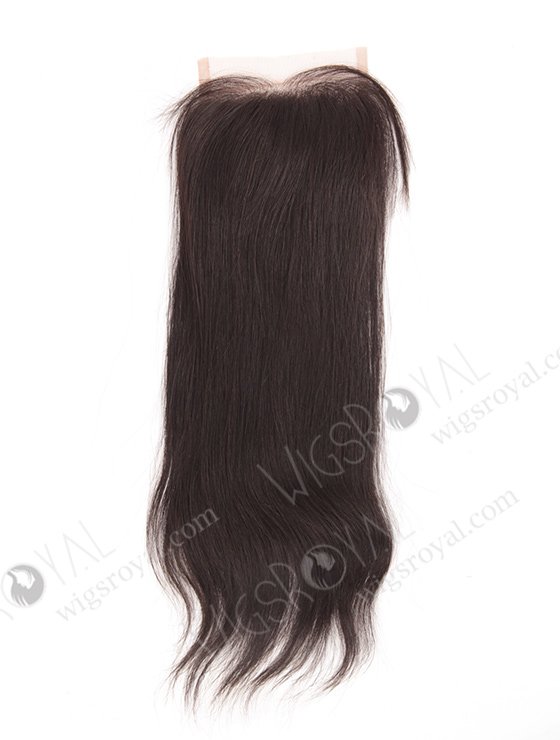 In Stock Indian Remy Hair 12" Natural Straight Natural Color Top Closure STC-100-7613