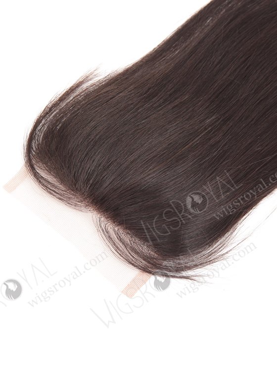 In Stock Indian Remy Hair 12" Natural Straight Natural Color Top Closure STC-100-7611