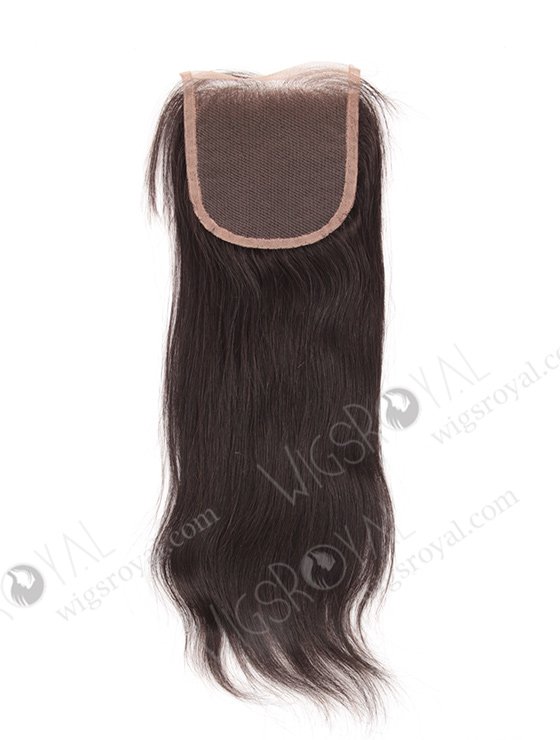 In Stock Indian Remy Hair 12" Natural Straight Natural Color Top Closure STC-100-7614