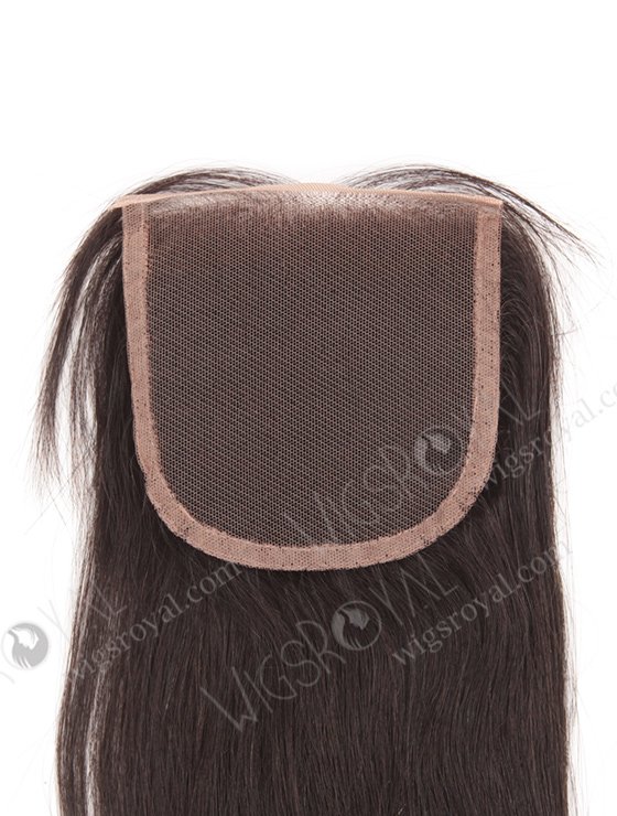 In Stock Indian Remy Hair 12" Natural Straight Natural Color Top Closure STC-100-7615