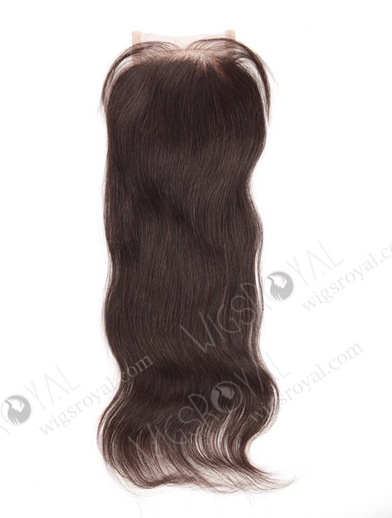 In Stock Indian Remy Hair 14" Natural Straight Natural Color Top Closure STC-101-7619