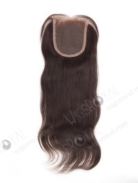 In Stock Indian Remy Hair 14" Natural Straight Natural Color Top Closure STC-101