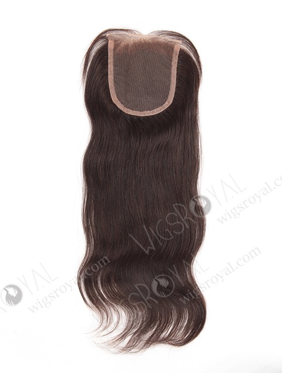 In Stock Indian Remy Hair 14" Natural Straight Natural Color Top Closure STC-101-7618
