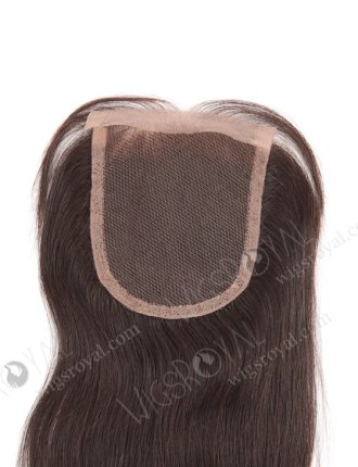 In Stock Indian Remy Hair 14" Natural Straight Natural Color Top Closure STC-101