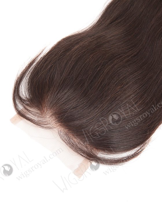 In Stock Indian Remy Hair 14" Natural Straight Natural Color Top Closure STC-101-7621