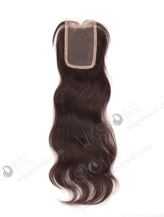 In Stock Indian Remy Hair 16" Natural Straight Natural Color Top Closure STC-63-7624