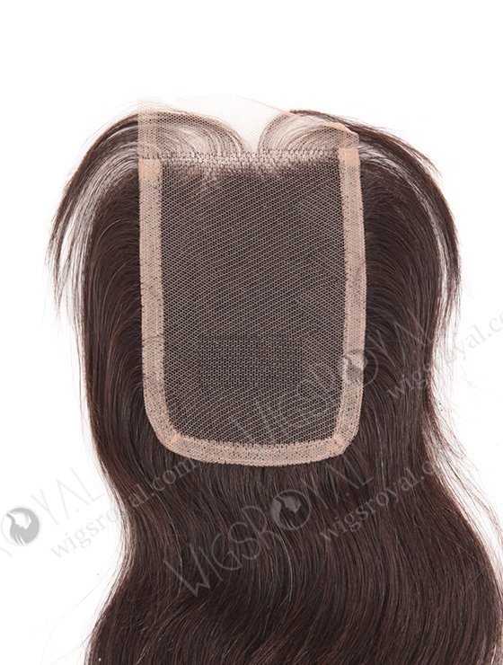 In Stock Indian Remy Hair 16" Natural Straight Natural Color Top Closure STC-63-7626