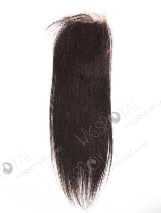 In Stock Indian Remy Hair 14" Yaki Straight Natural Color Top Closure STC-308-7852