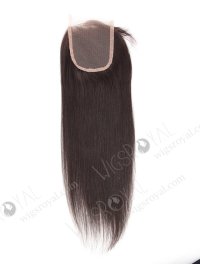 In Stock Indian Remy Hair 14" Yaki Straight Natural Color Top Closure STC-308