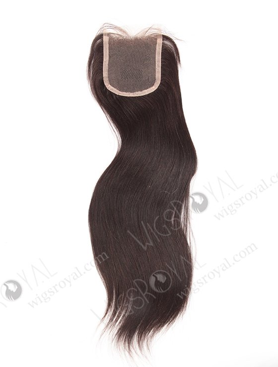 In Stock Indian Remy Hair 16" Yaki Straight Natural Color Top Closure STC-53-7871