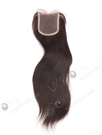 In Stock Indian Remy Hair 16" Yaki Straight Natural Color Top Closure STC-53
