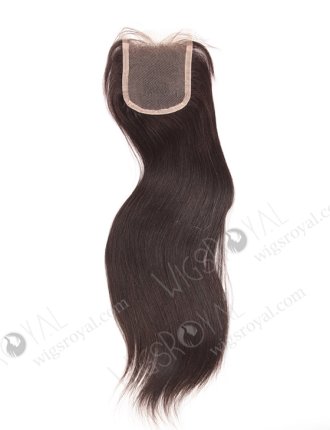 In Stock Indian Remy Hair 16" Yaki Straight Natural Color Top Closure STC-53