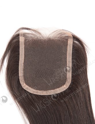 In Stock Indian Remy Hair 16" Yaki Straight Natural Color Top Closure STC-53