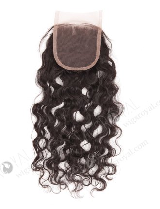 In Stock Indian Remy Hair 14" Natural Curly Natural Color Top Closure STC-274
