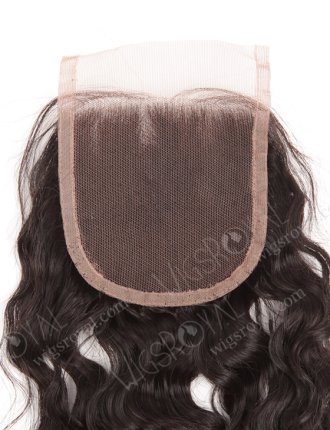 In Stock Indian Remy Hair 14" Natural Curly Natural Color Top Closure STC-274