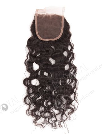 In Stock Indian Remy Hair 16" Natural Curly Natural Color Top Closure STC-277