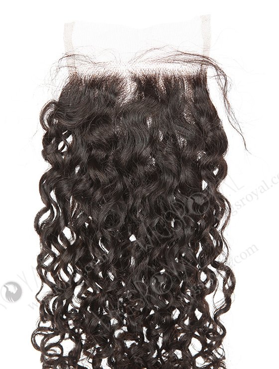 In Stock Indian Remy Hair 16" Loose Pixie Curl Natural Color Top Closure STC-385-7564