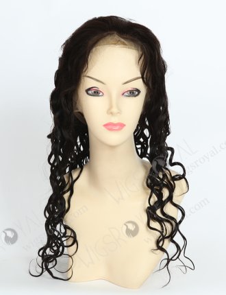 In Stock Indian Remy Hair 22" Very Wavy 25mm 1b# Color Full Lace Wig FLW-01674