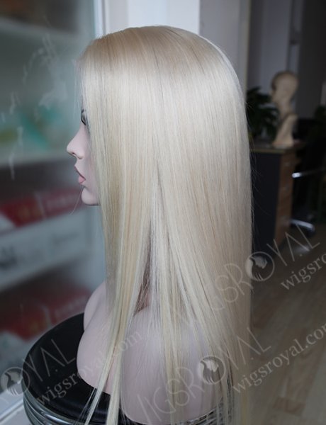 White Color Virgin Hair Hidden Knots Most Realistic Silk Base Full Lace Wigs WR-ST-043