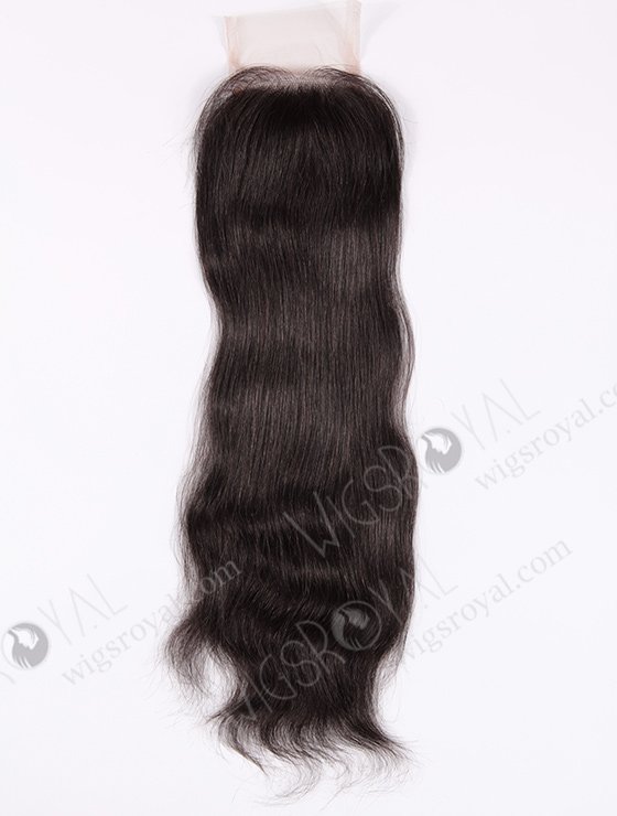 In Stock Indian Remy Hair 16" Natural Straight #1B Color Top Closure STC-64-7653
