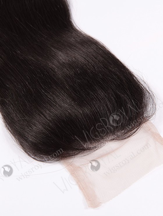 In Stock Indian Remy Hair 16" Natural Straight #1B Color Top Closure STC-64-7654