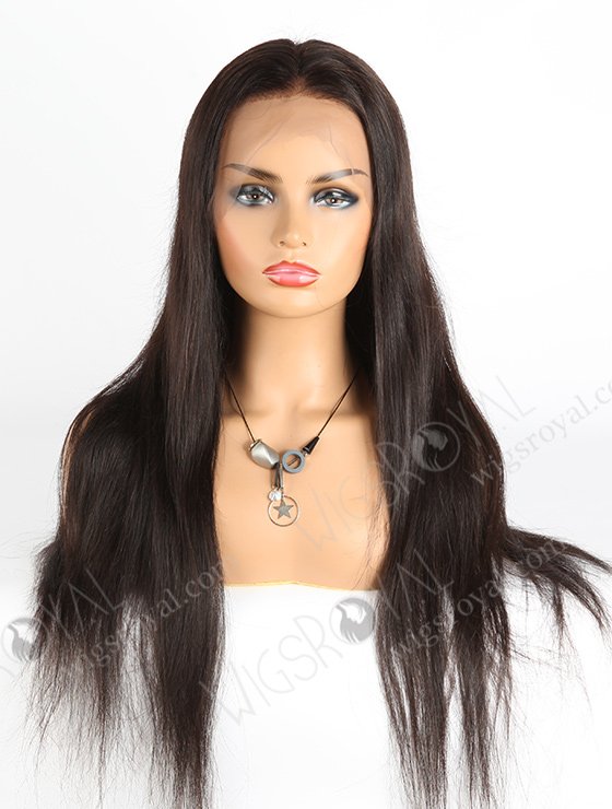 In Stock Indian Remy Hair 24" Straight Natural Color Full Lace Wig FLW-01695-7790