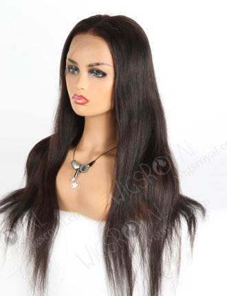 In Stock Indian Remy Hair 24" Straight Natural Color Full Lace Wig FLW-01695