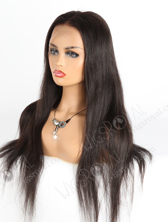 In Stock Indian Remy Hair 24" Straight Natural Color Full Lace Wig FLW-01695-7791