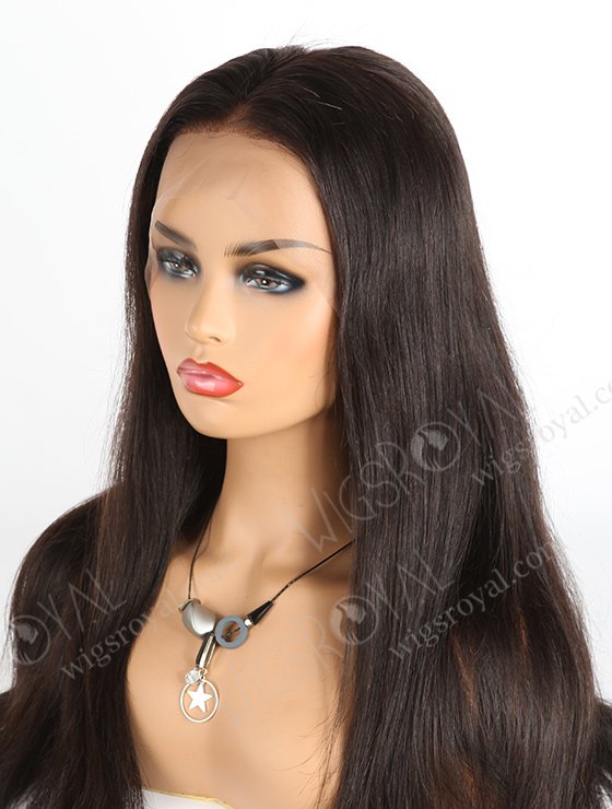 In Stock Indian Remy Hair 24" Straight Natural Color Full Lace Wig FLW-01695-7793