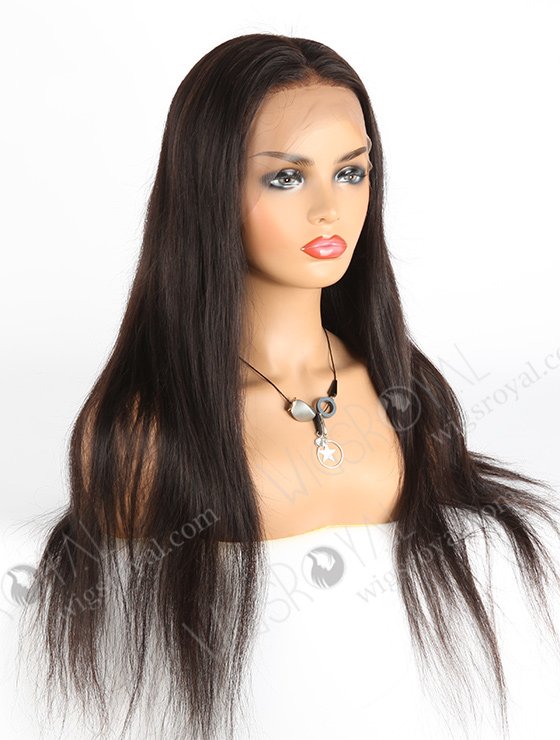In Stock Indian Remy Hair 24" Straight Natural Color Full Lace Wig FLW-01695-7792