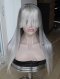 Grey Color Human Hair Hidden Knots Silk Top Full Lace Wigs With Bang WR-ST-041