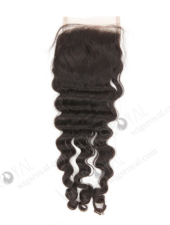 In Stock Indian Remy Hair 14" Deep Curl Natural Color Top Closure STC-352-7573