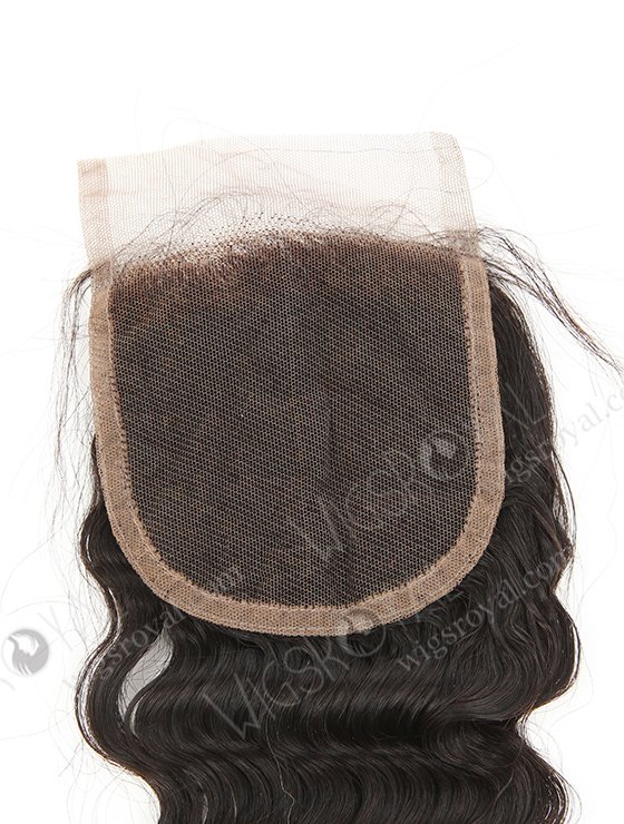 In Stock Indian Remy Hair 14" Deep Curl Natural Color Top Closure STC-352-7575