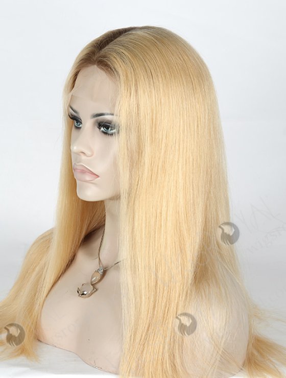 Hot Selling T9#/24# Color 18''Chinese Virgin Straight Silk Top Full Lace Wig WR-ST-046-7715