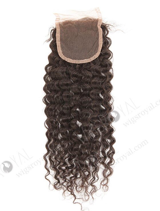 In Stock Indian Remy Hair 14" Kinky Curl Natural Color Top Closure STC-357-7589