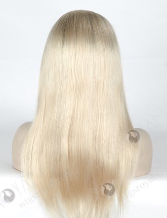 The Best Quality T9#/White Color 18'' European Virgin Straight Silk Top Full Lace Wig WR-ST-051