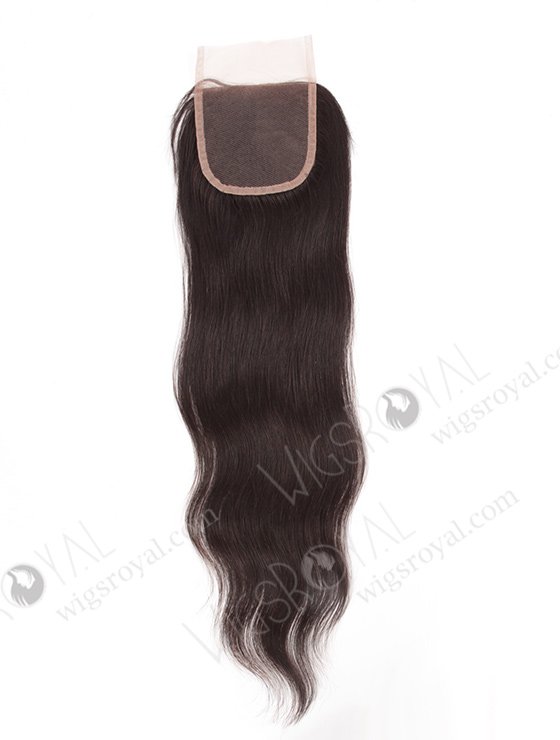 In Stock Chinese Virgin Hair 18" Natural Straight Natural Color Top Closure STC-296