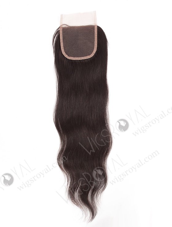 In Stock Chinese Virgin Hair 18" Natural Straight Natural Color Top Closure STC-296-8103