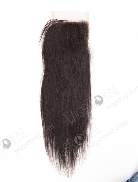 In Stock Chinese Virgin Hair 14" Yaki Natural Color Top Closure STC-297-8116