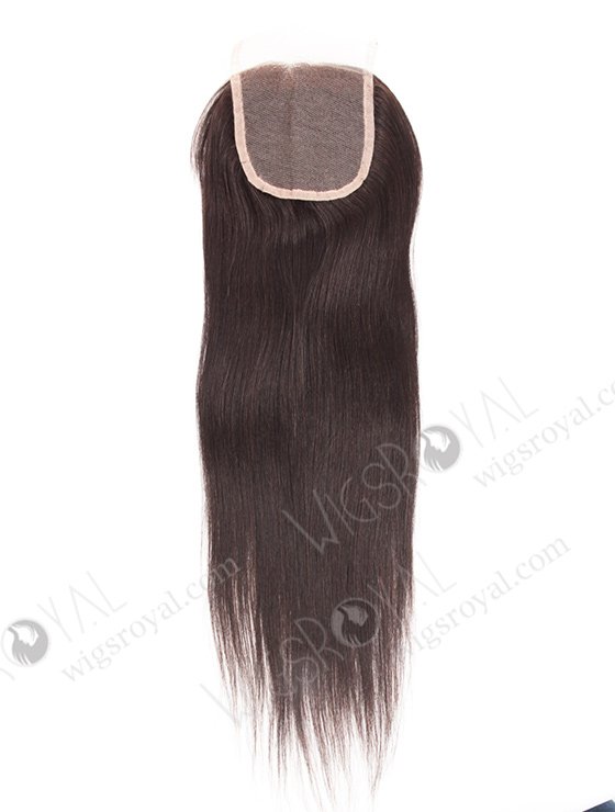 In Stock Indian Remy Hair 18" Yaki Straight Natural Color Top Closure STC-309-8050