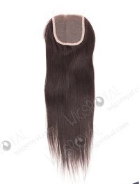 In Stock Indian Remy Hair 18" Yaki Straight Natural Color Top Closure STC-309