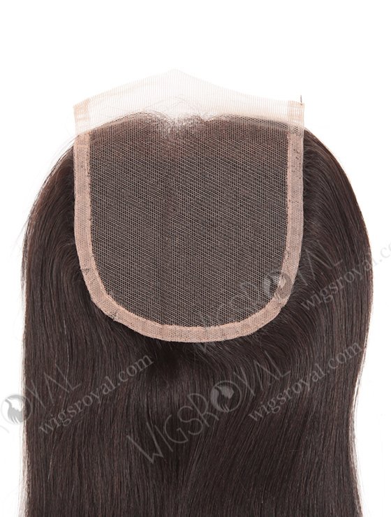 In Stock Indian Remy Hair 18" Yaki Straight Natural Color Top Closure STC-309-8051