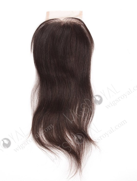 In Stock Chinese Virgin Hair 12" Natural Straight Natural Color Top Closure STC-293-8083