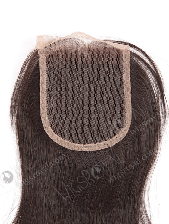 In Stock Chinese Virgin Hair 12" Natural Straight Natural Color Top Closure STC-293-8085