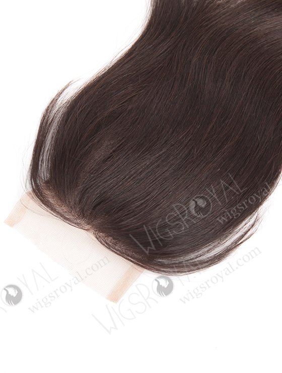 In Stock Chinese Virgin Hair 12" Natural Straight Natural Color Top Closure STC-293-8086