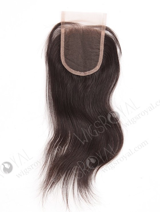 In Stock Chinese Virgin Hair 10" Natural Straight Natural Color Top Closure STC-292