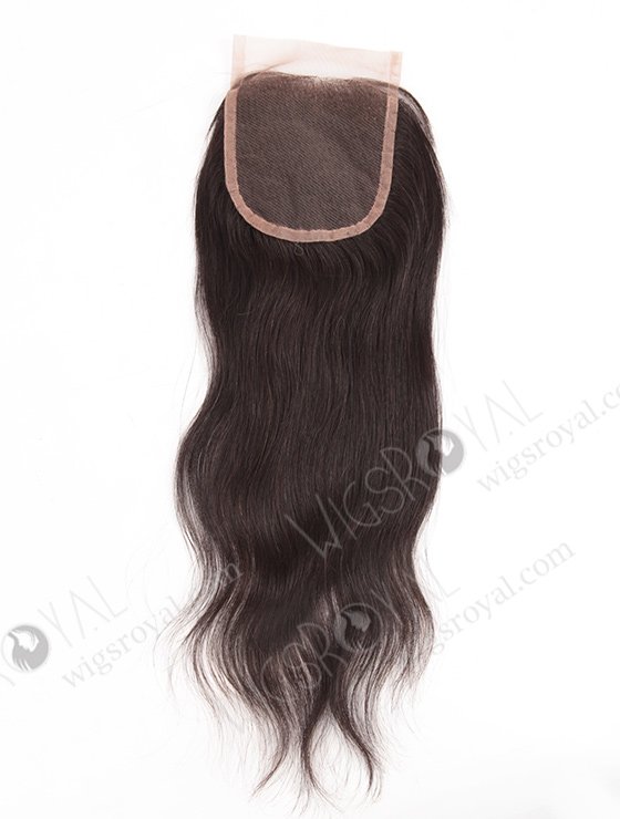 In Stock Chinese Virgin Hair 14" Natural Straight Natural Color Top Closure STC-294