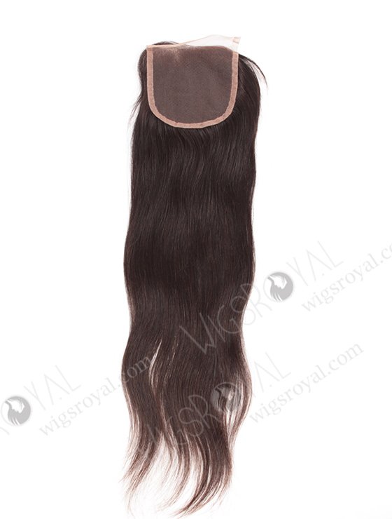 In Stock Chinese Virgin Hair 16" Natural Straight Natural Color Top Closure STC-295-8097