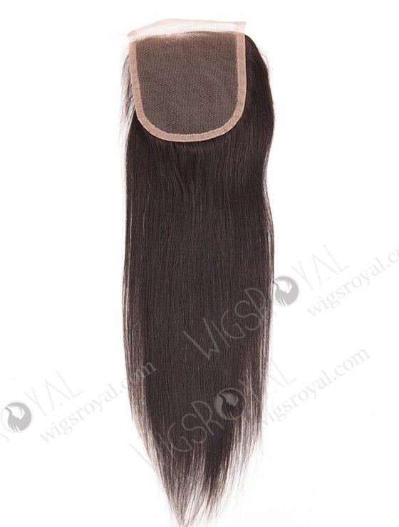 In Stock Chinese Virgin Hair 14" Yaki Natural Color Top Closure STC-297