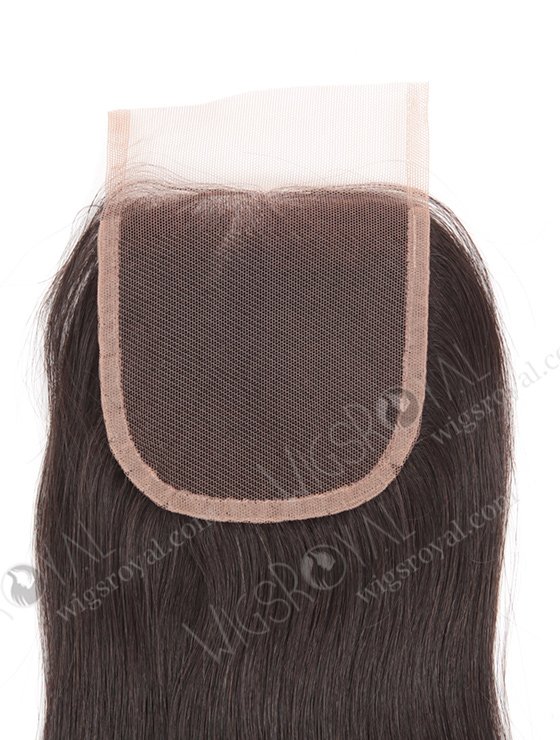 In Stock Chinese Virgin Hair 18" Natural Straight Natural Color Top Closure STC-296-8105